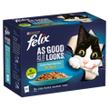 4 x Felix Cat Agail Pouch Ocean Feasts 12 Pack - 12X85GM