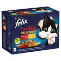 4 x Felix Cat Doubly Delicious Countryside 12 Pack - 12X85GM