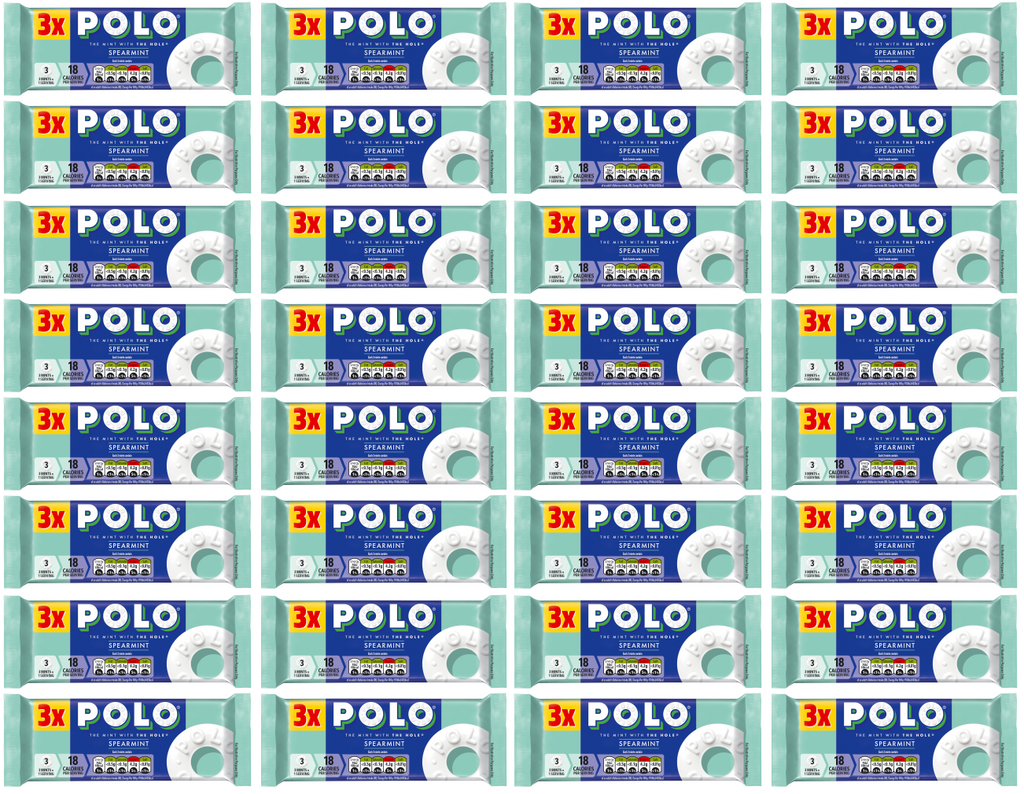 32 x Polo Spearmint 3pk - 102GM