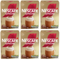 6 x Nescafe Cappuccino Frothy Coffee Sachets - 108