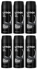 6 x Lynx Body Spray Black 150Ml