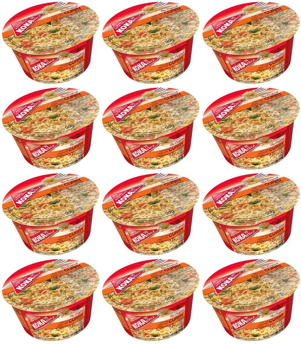 12 x Koka Curry Flavour Oriental Instant Noodles 90G