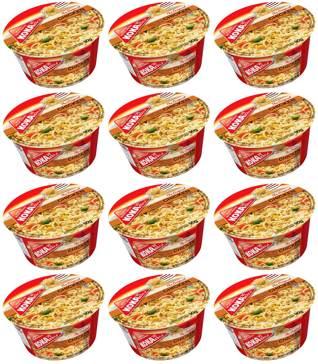 12 x Koka Chicken Flavour Oriental Instant Noodles 90G