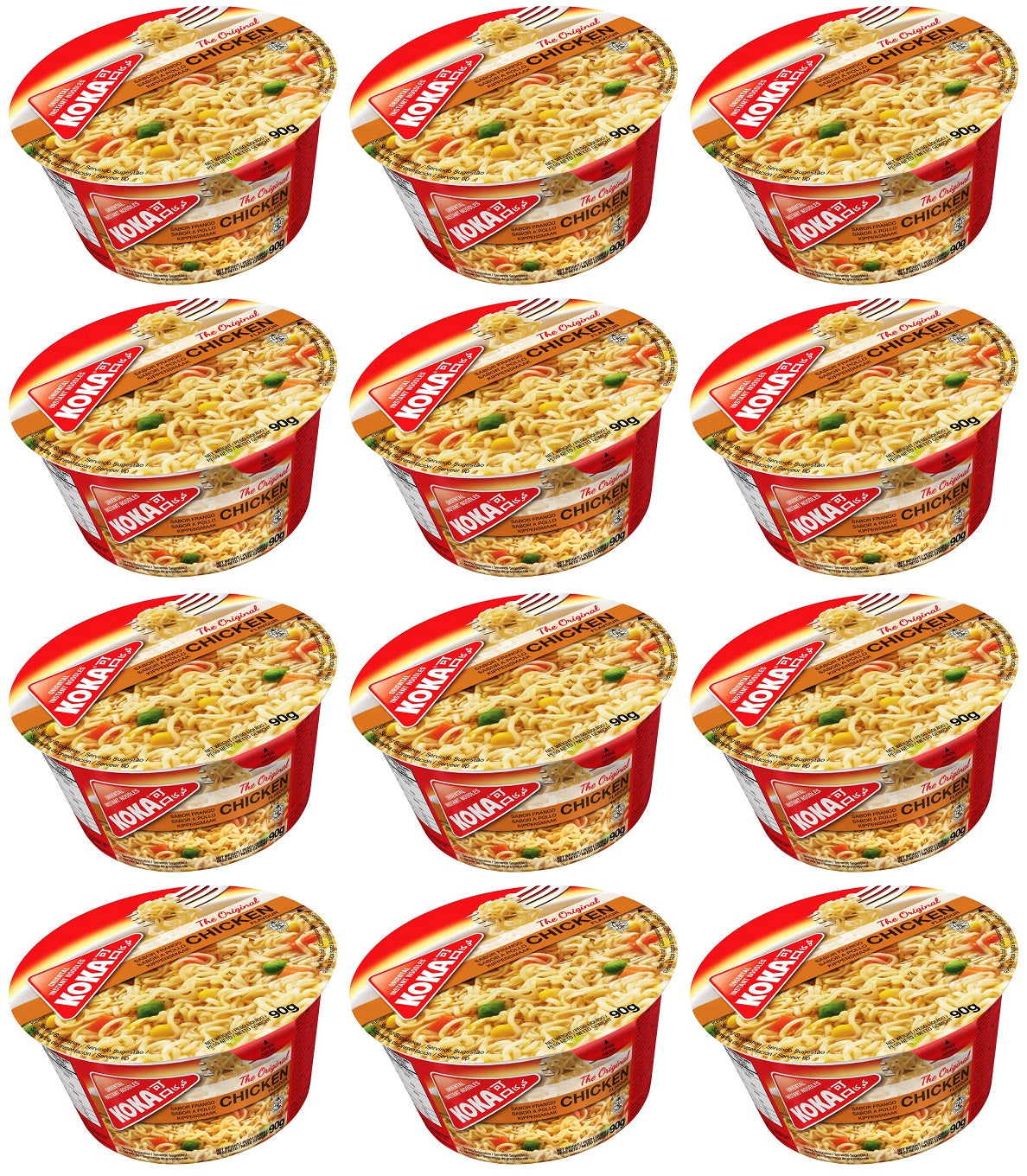 12 x Koka Chicken Flavour Oriental Instant Noodles 90G