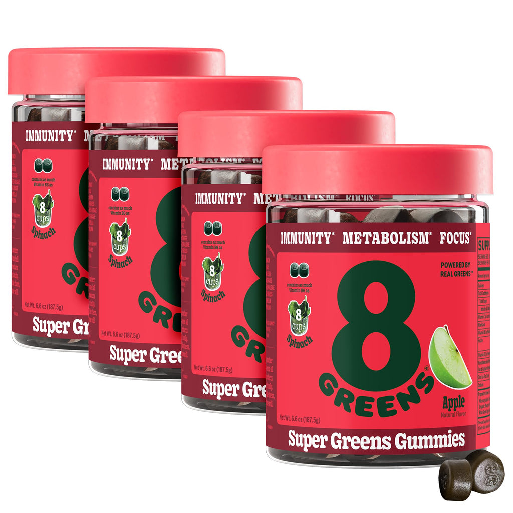 8Greens Supergreens Gummies - Organic Greens for Immunity, Metabolism & Focus | 200 Count