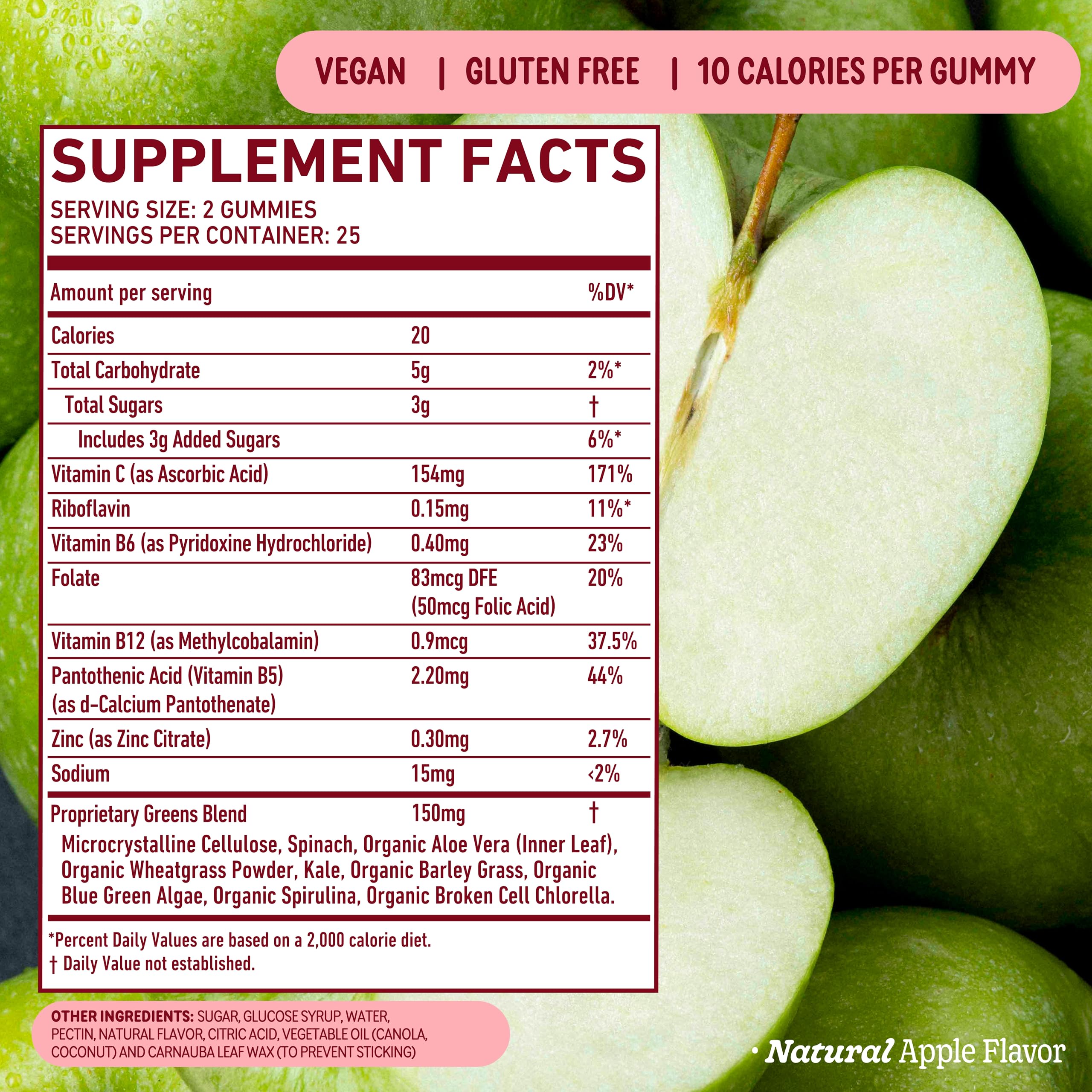 8Greens Supergreens Gummies - Organic Greens for Immunity, Metabolism & Focus | 200 Count