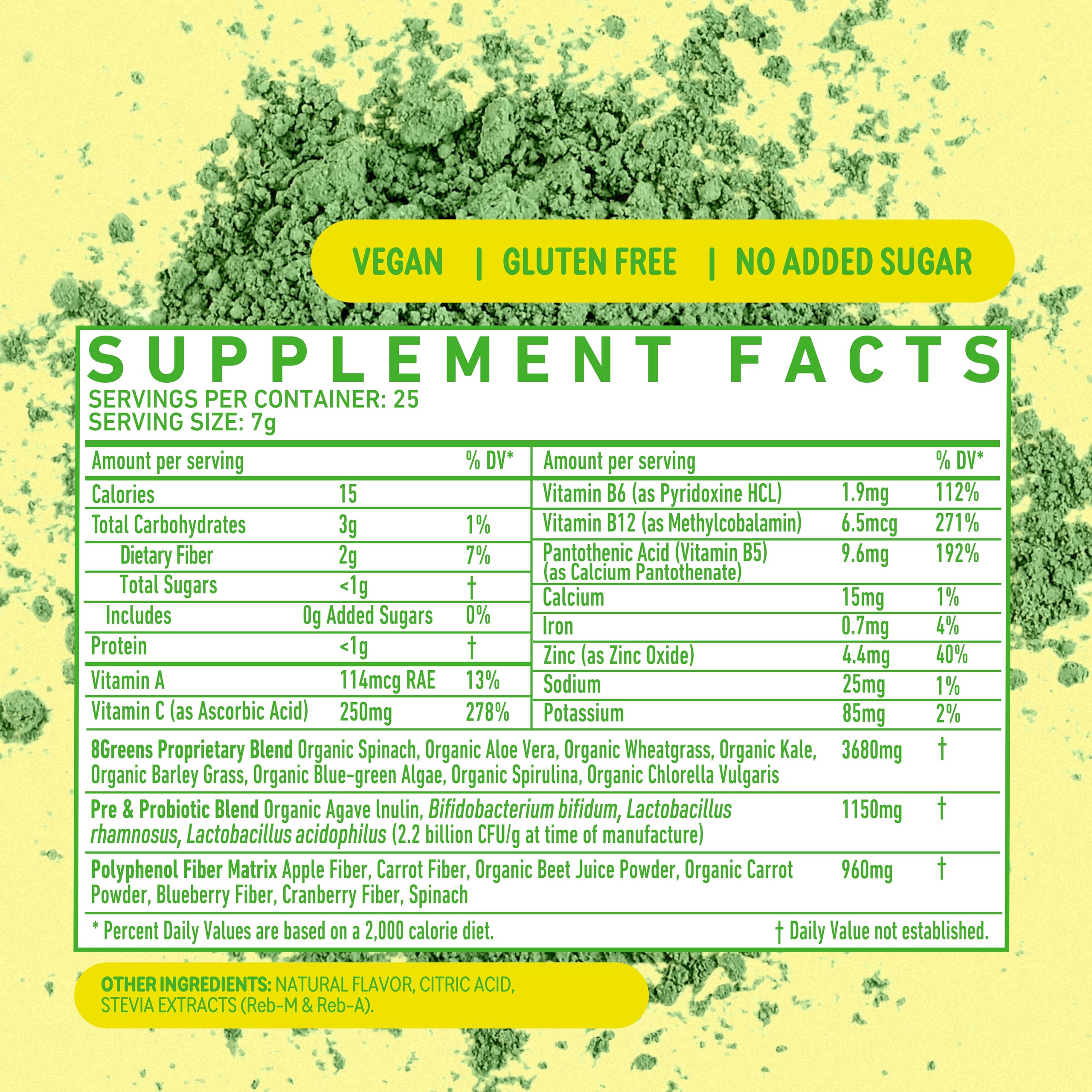 8Greens Super Greens Powder – Prebiotic & Probiotic Greens for Gut Health