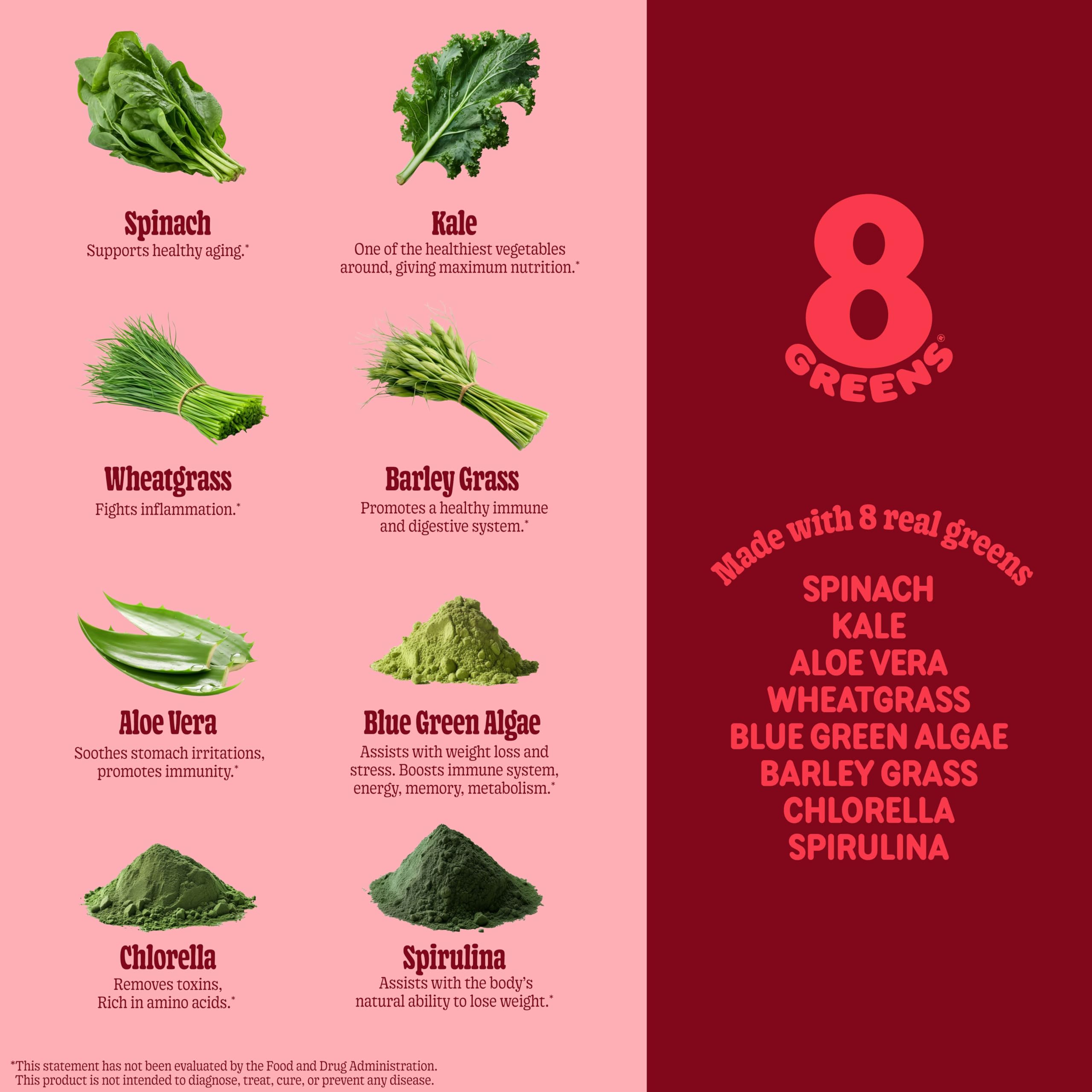 8Greens Supergreens Gummies - Organic Greens for Immunity, Metabolism & Focus | 200 Count