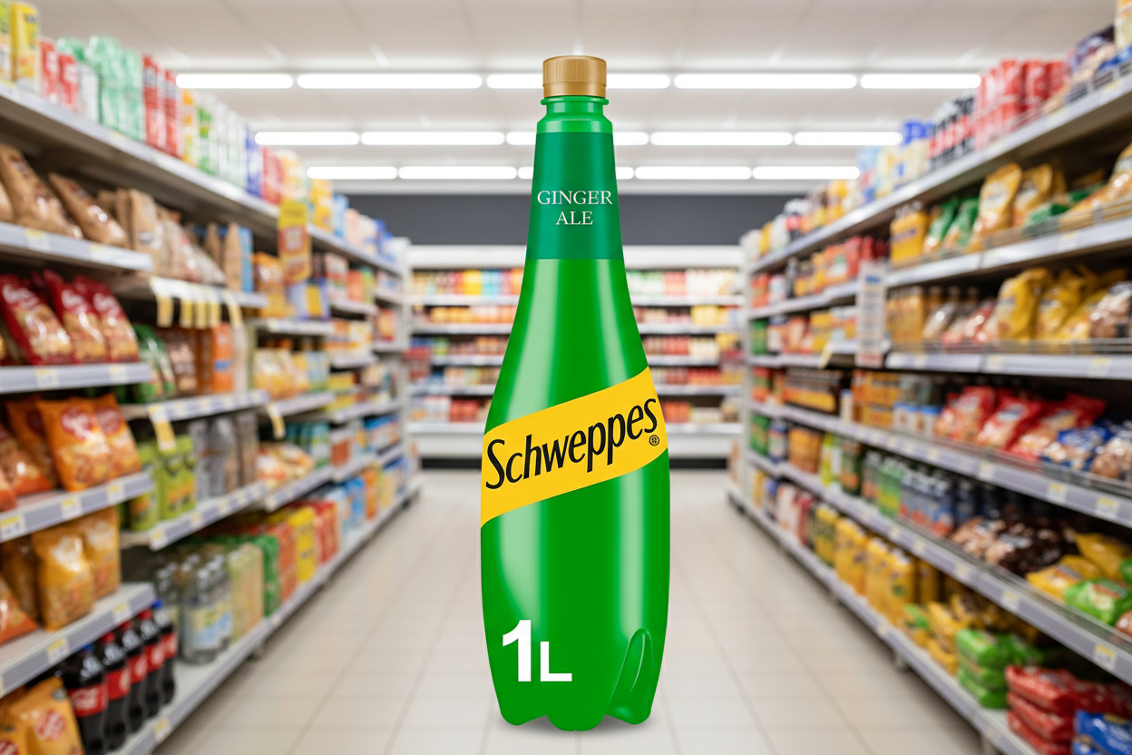 12 x Schweppes Canada Dry Ginger Ale 1L