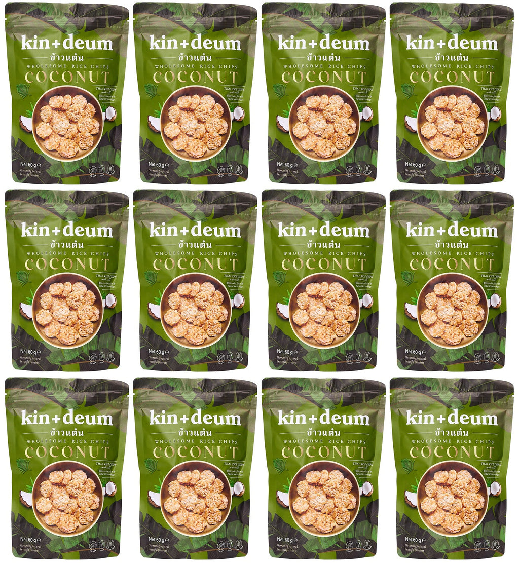 12 x Kin + Deum Coconut Rice Chips - 60g