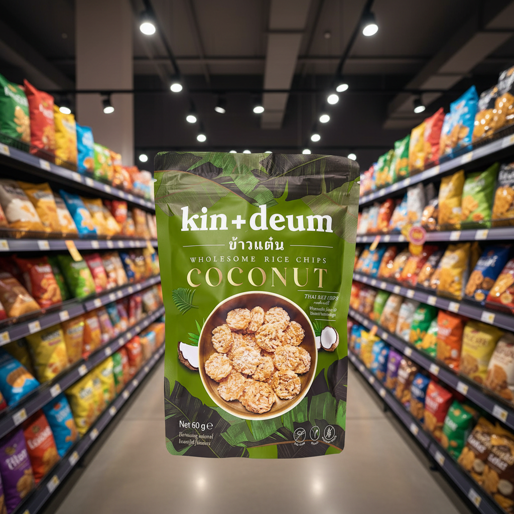 12 x Kin + Deum Coconut Rice Chips - 60g