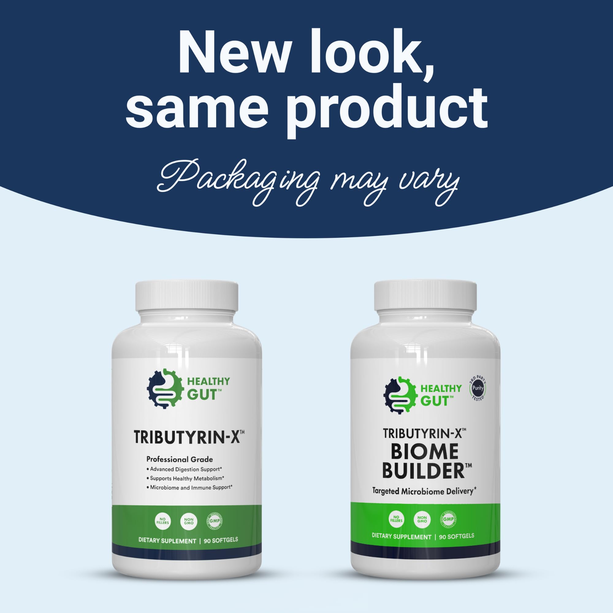 Healthy Gut Tributyrin-X | Most Bioavailable Butyrate Postbiotic for Gut Health & Leaky Gut Support | 99.9% Pure Odorless Softgels | 90 Softgels