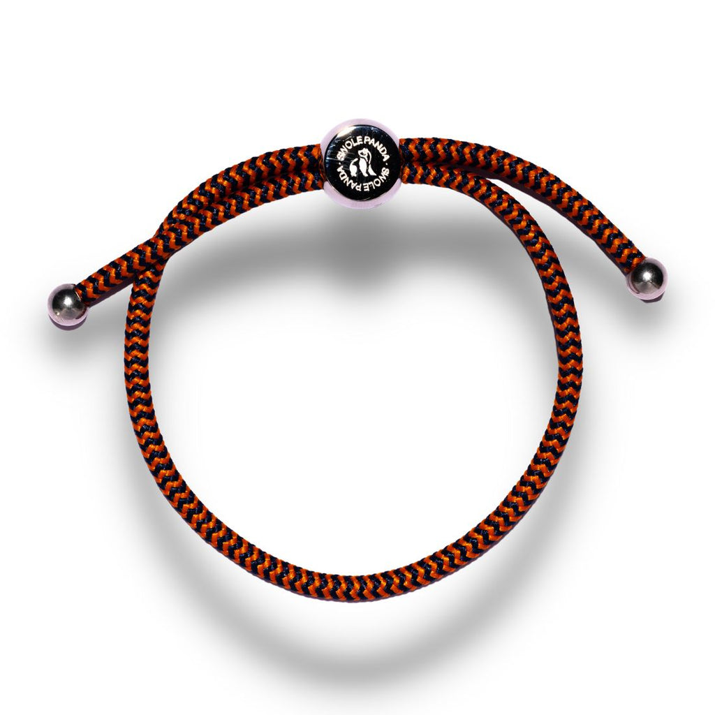 Rope Bracelet - Blue & Orange Zigzag