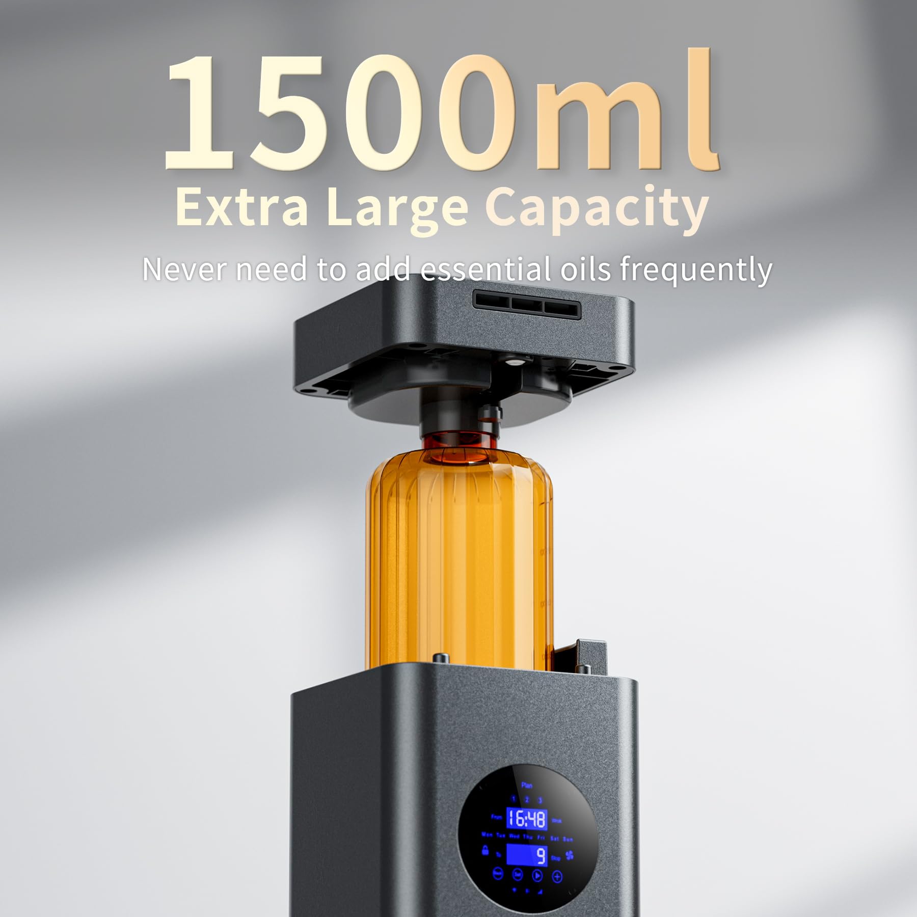 Aromadd 1500ml Scent Air Machine – 4000 sq ft Coverage, Waterless Diffuser, Titanium Gray
