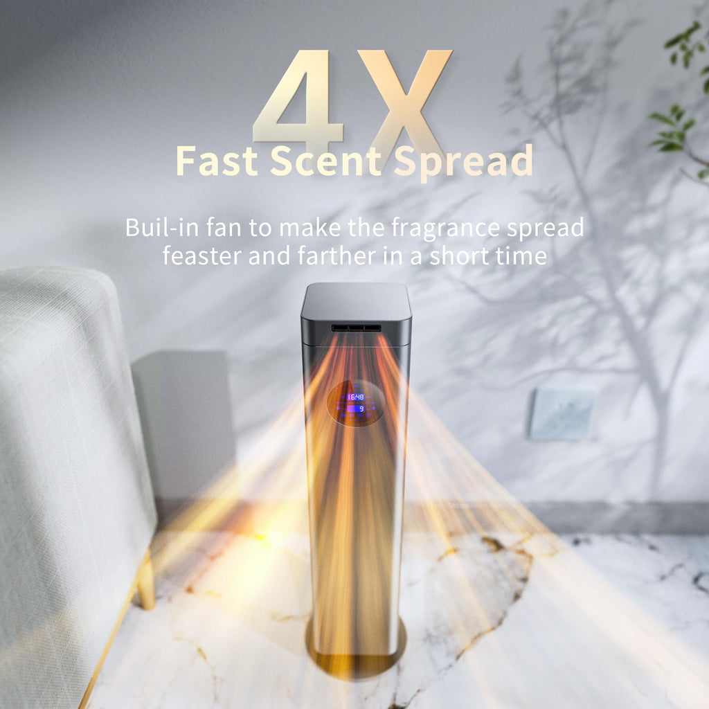 Aromadd 1500ml Scent Air Machine – 4000 sq ft Coverage, Waterless Diffuser, Titanium Gray