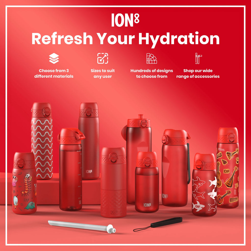 Leak Proof Thermal Steel Water Bottle, Insulated, Red, 320ml (11oz)