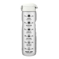 Leak Proof 1 Litre Water Bottle with Times to Drink, Recyclon, Ice, 1L