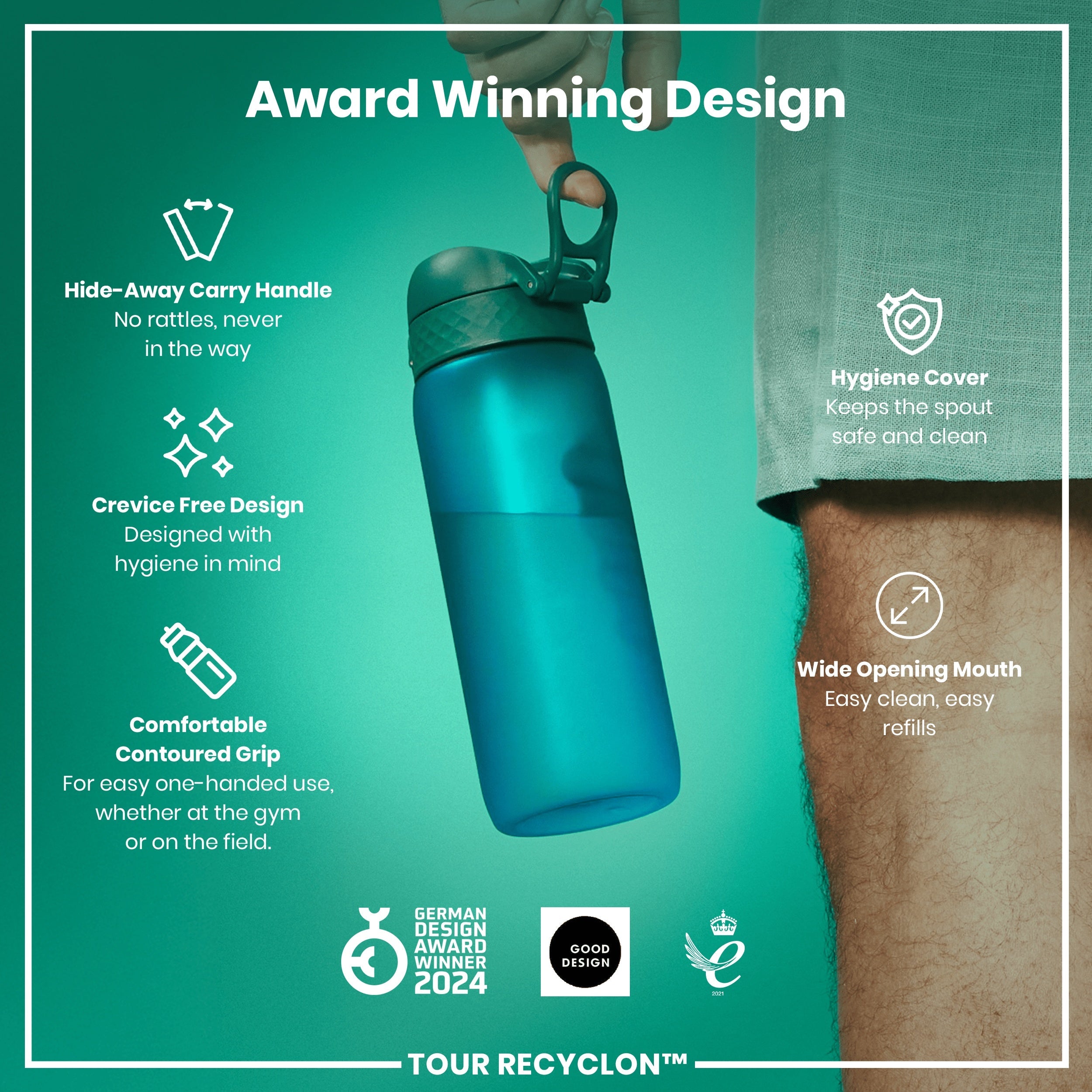 Bottle, Recyclon, Aqua, 750ml