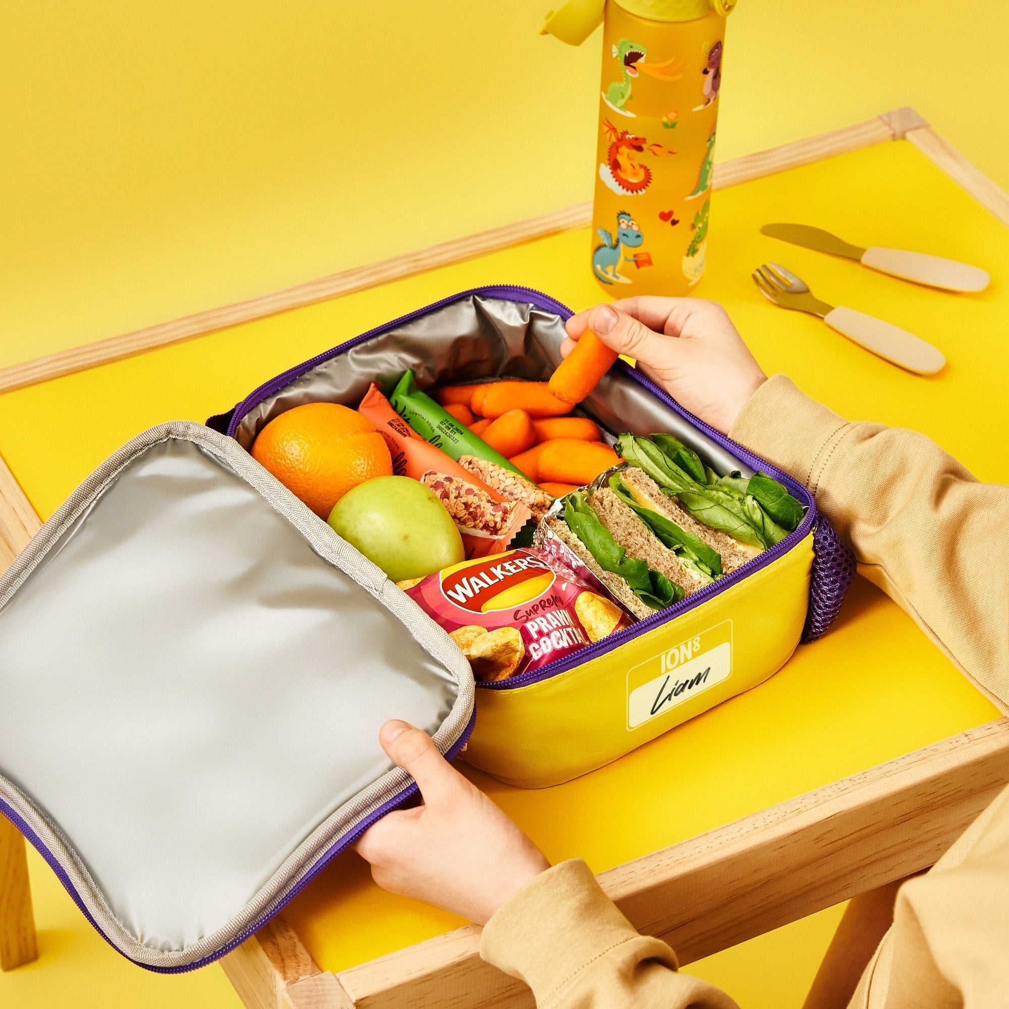 Kids Lunch Bag, Insulated, Dragons, Medium