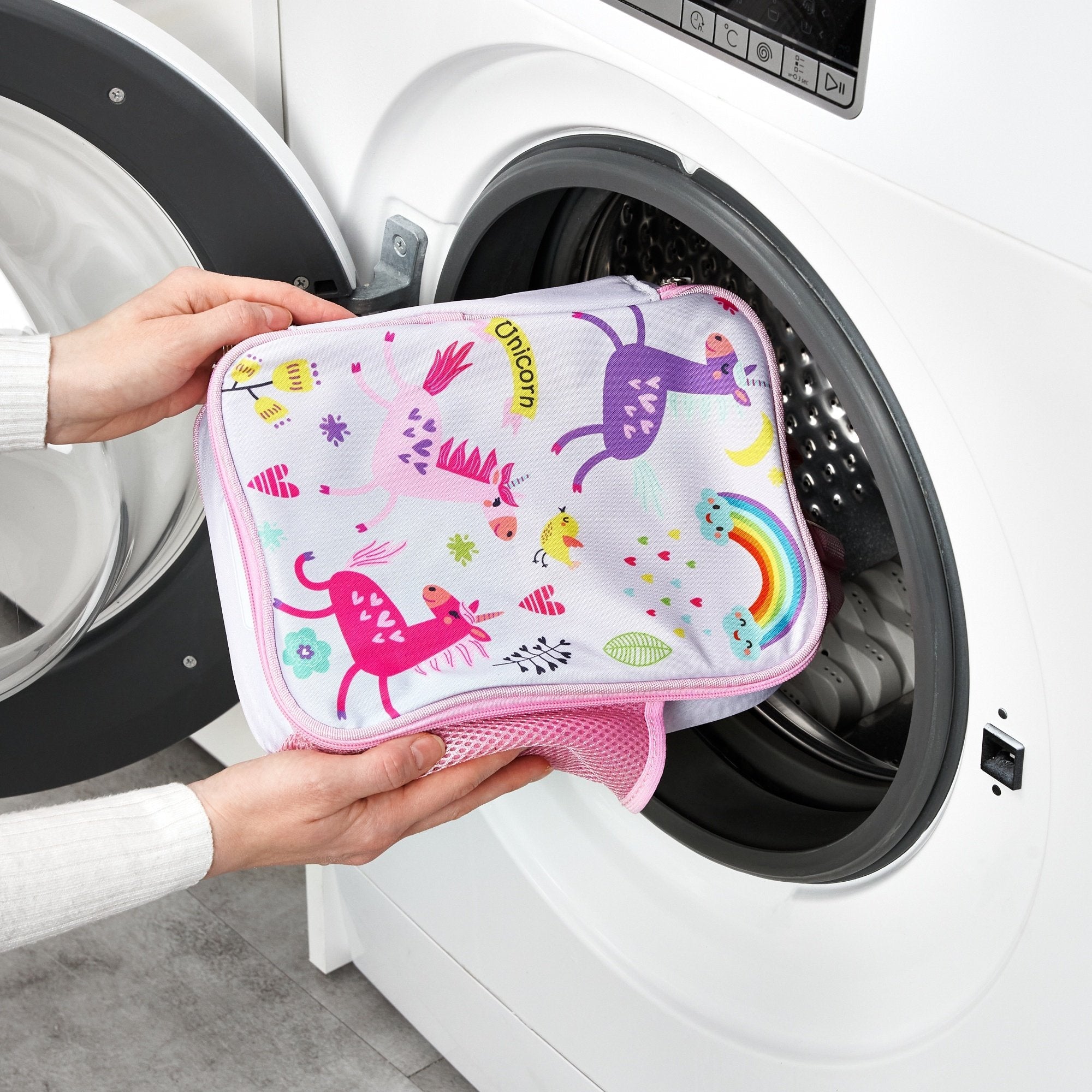 Kids Lunch Bag, Insulated, Unicorns, Medium