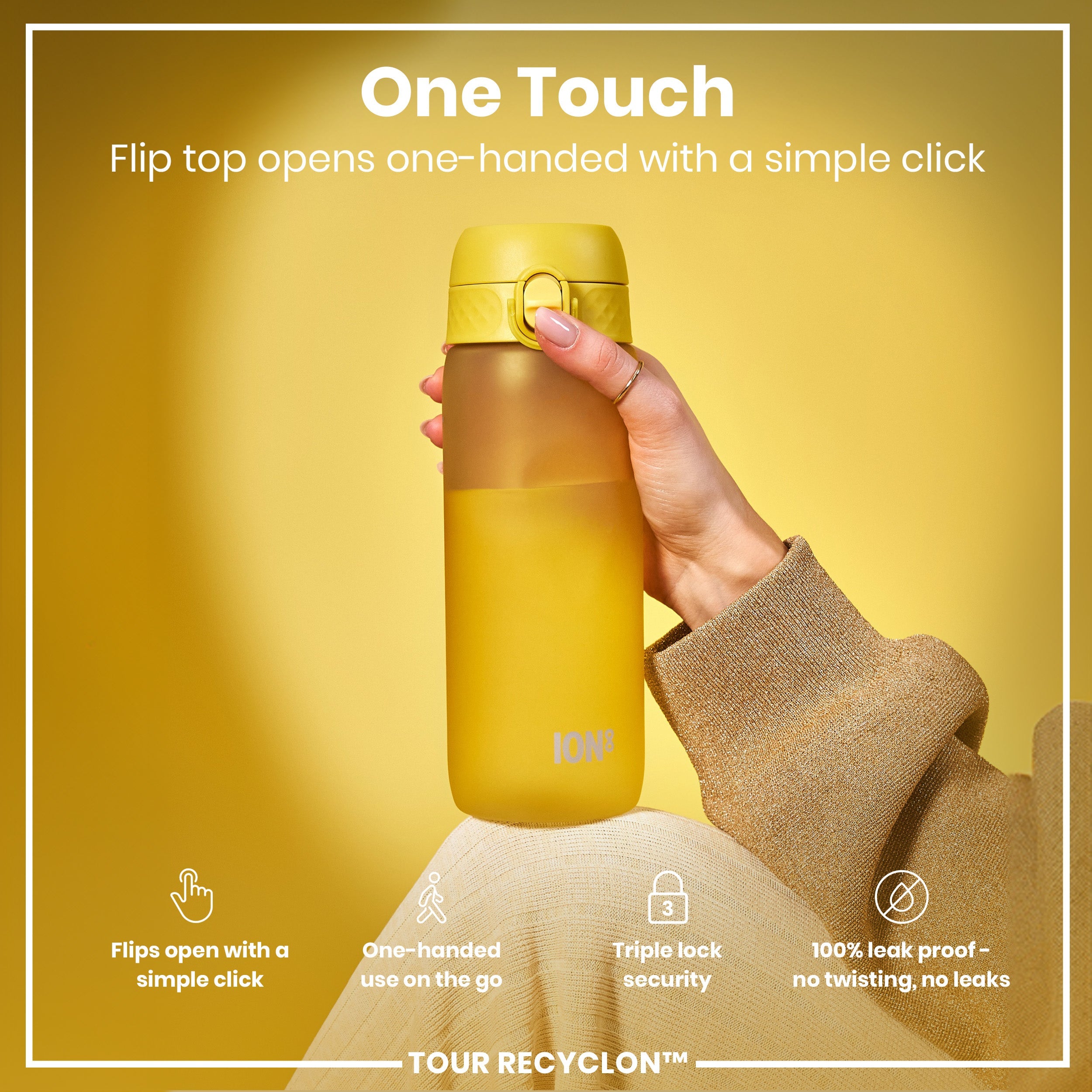 Bottle, Recyclon, Yellow, 750ml