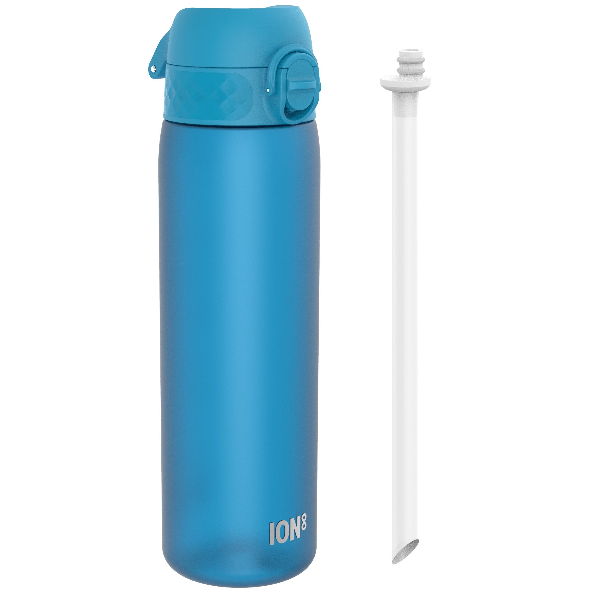 Leak Proof Medium Water Bottle with Straw, Recyclon, Blue, 500ml (18oz)