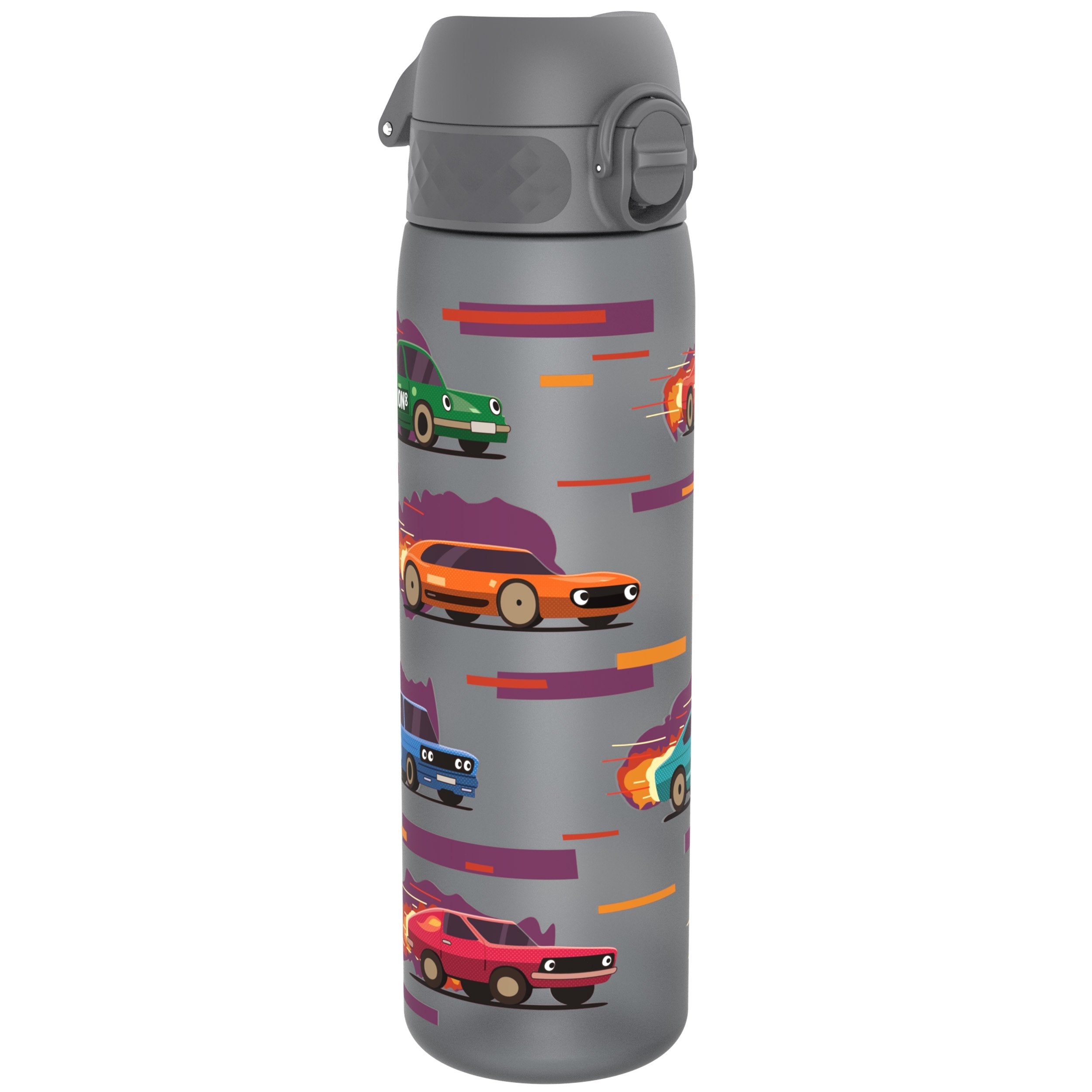 Leak Proof Slim Water Bottle, Recyclon, Sport Cars, 500ml (18oz)