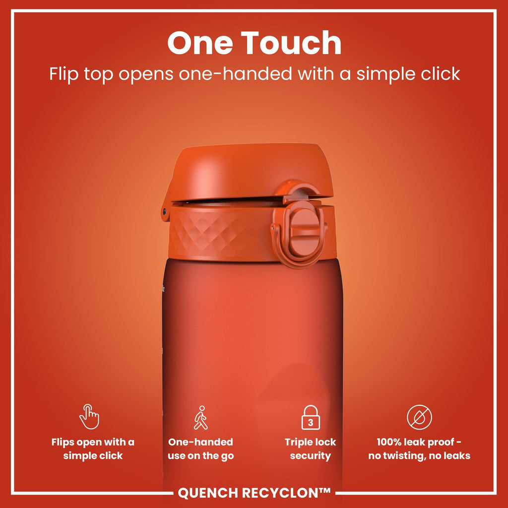 Leak Proof 1 litre Water Bottle, Recyclon, Hearty Orange, 1L