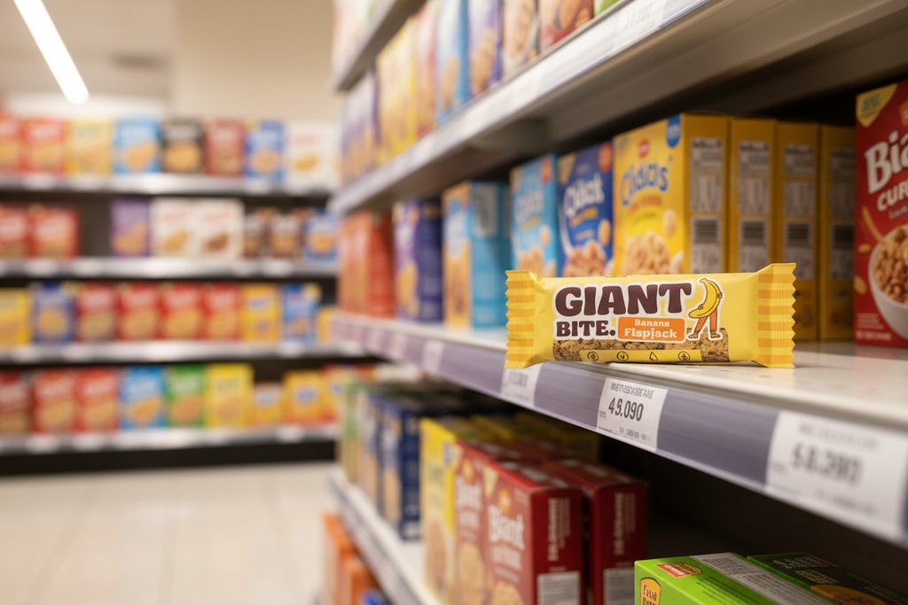 15 x Giant Bar Bite Banana Flapjack - 42g