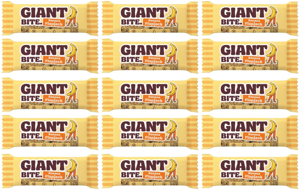 15 x Giant Bar Bite Banana Flapjack - 42g