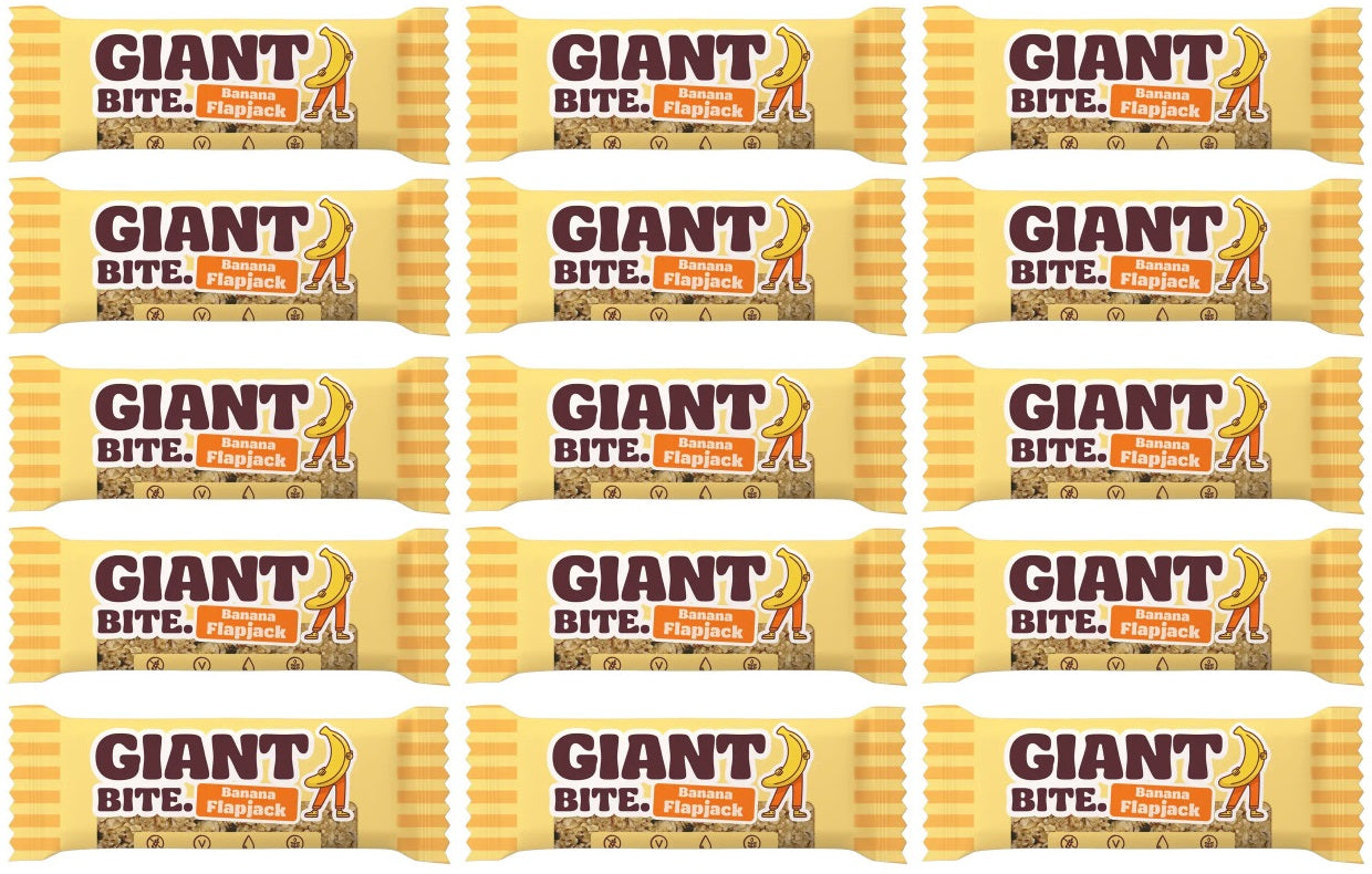 15 x Giant Bar Bite Banana Flapjack - 42g