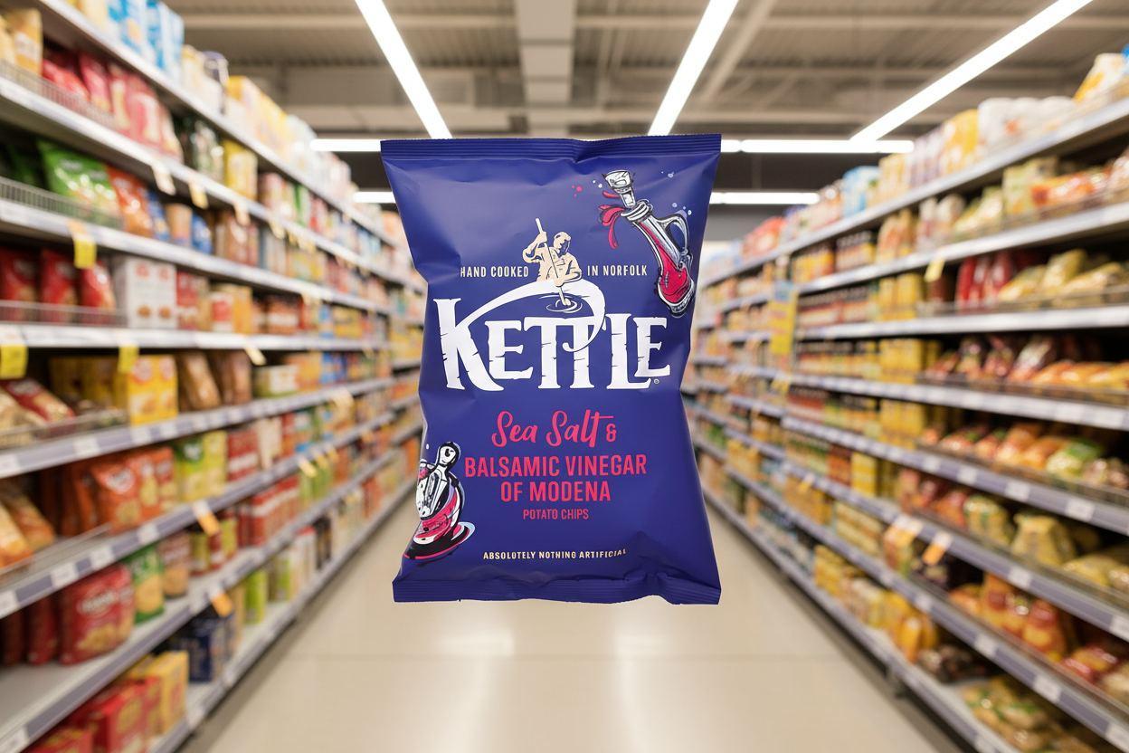 16 x Kettle Sea Salt & Balsamic Vinegar Potato Chips 130G