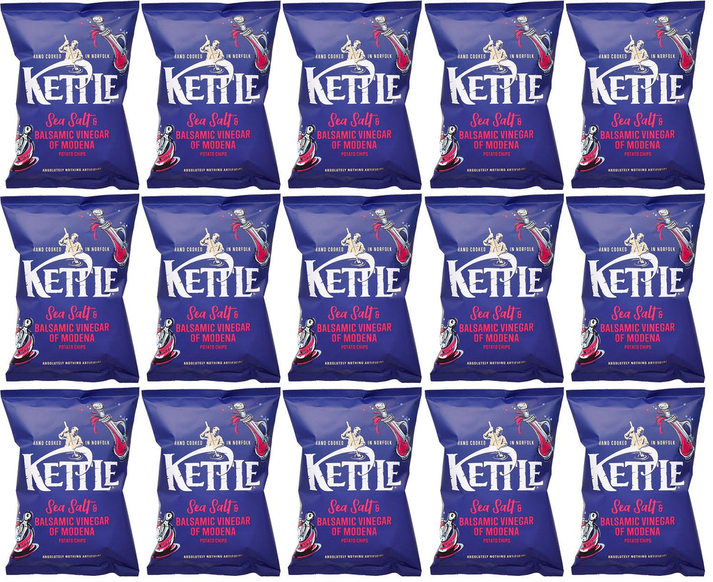 16 x Kettle Sea Salt & Balsamic Vinegar Potato Chips 130G