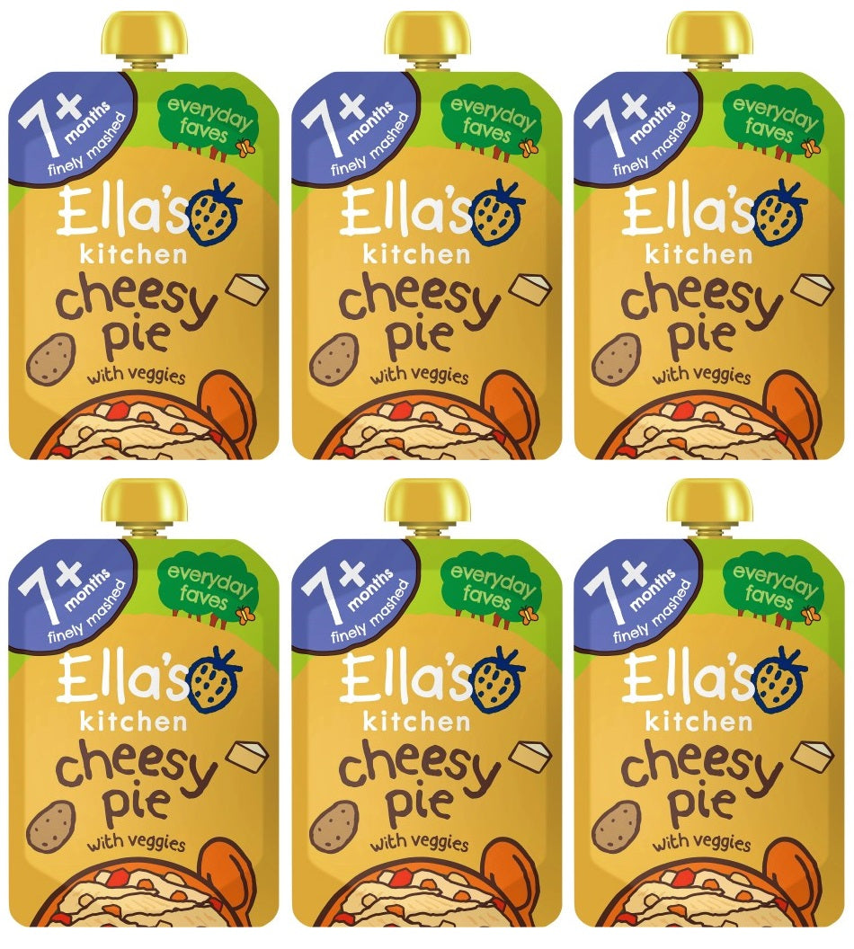 6 x Ella's Kitchen Stage 2 Baby Food - Cheese Pie - 130G