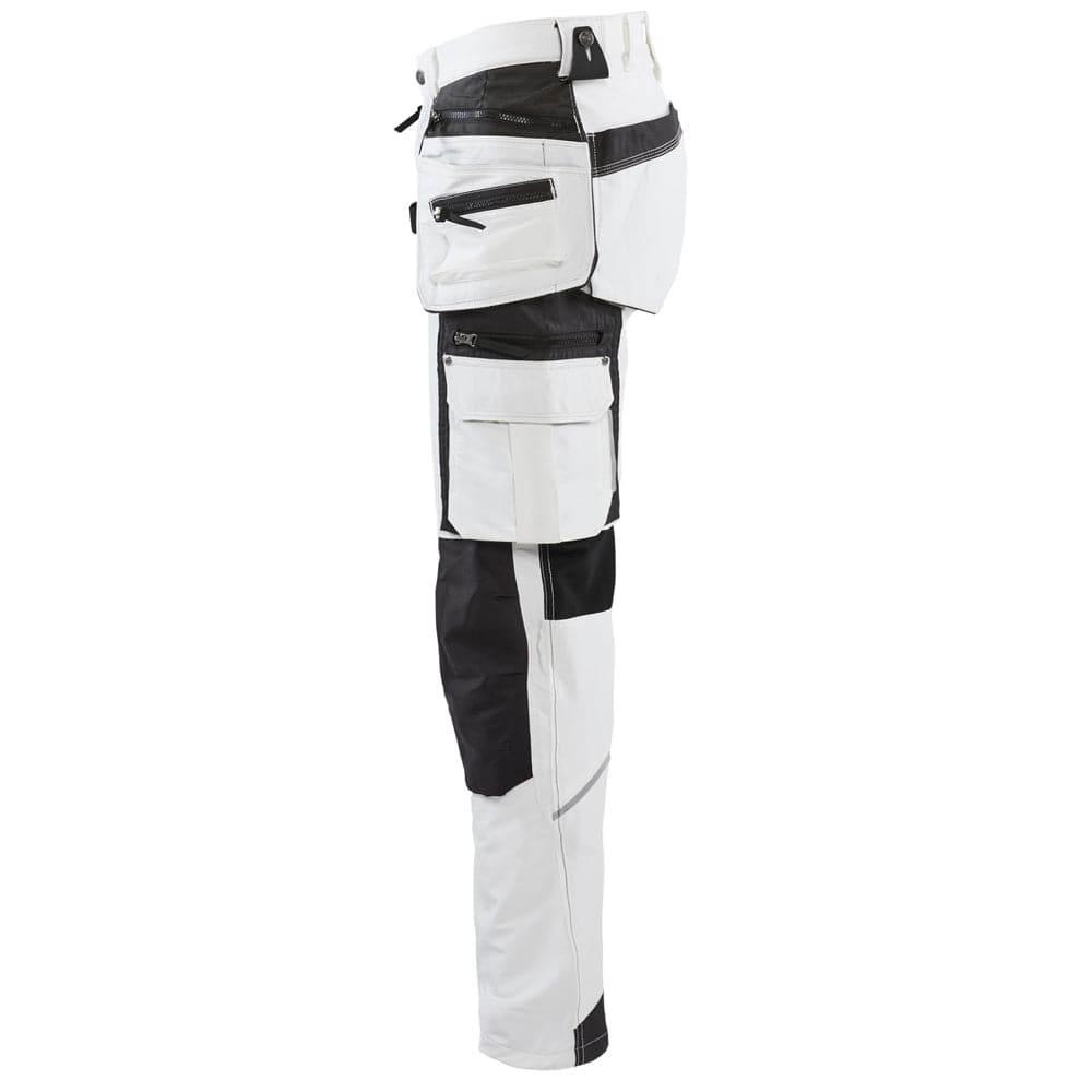 Blaklader 1079 4-Way Stretch Painters Work Trousers White/Dark Grey / 34" Waist, Regular Leg