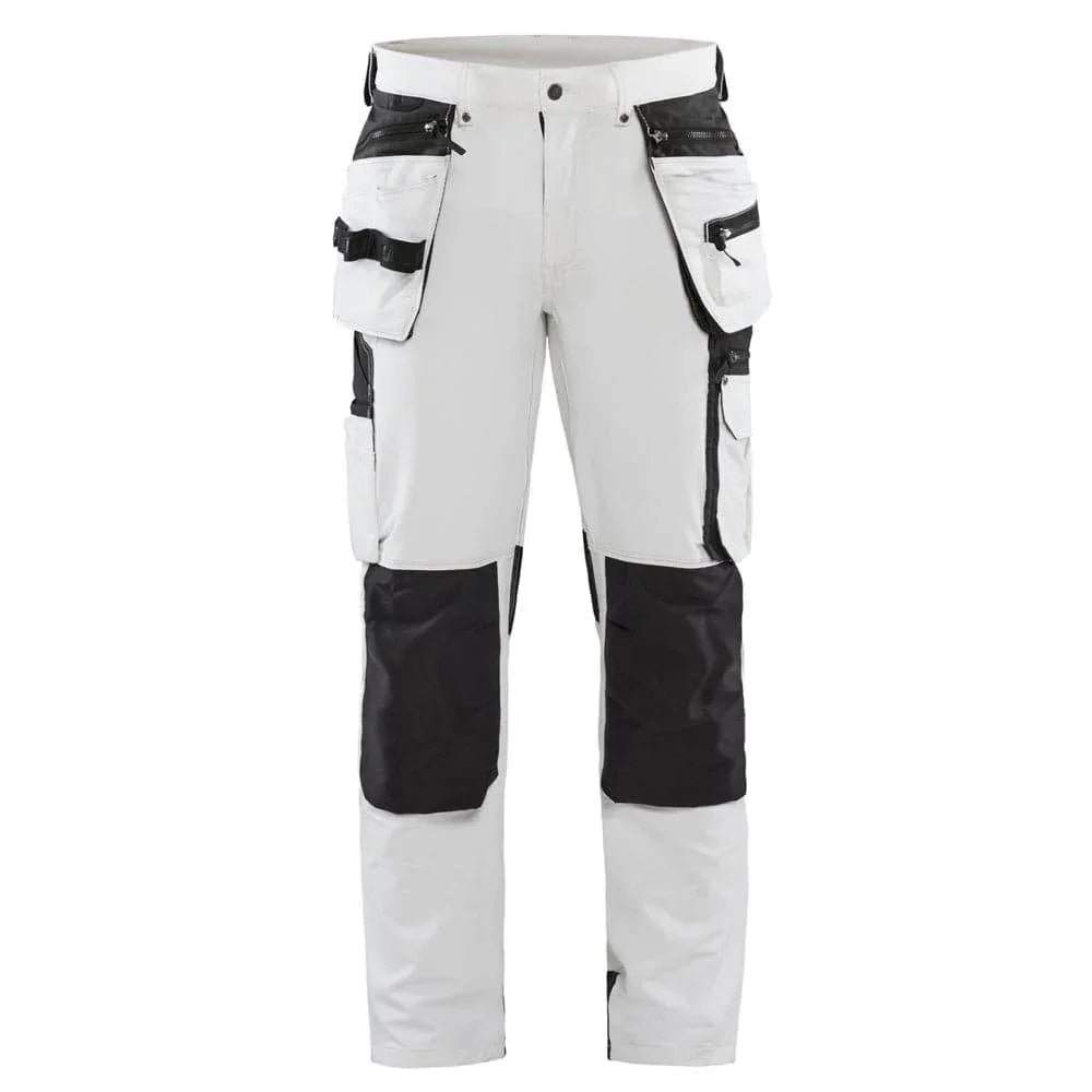 Blaklader 1079 4-Way Stretch Painters Work Trousers White/Dark Grey / 34" Waist, Regular Leg