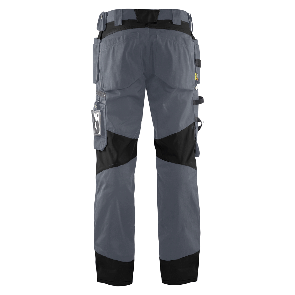 Blaklader 1555 Holster Pocket Craftsmen Work Trousers Grey / Black