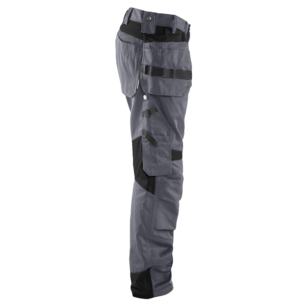 Blaklader 1555 Holster Pocket Craftsmen Work Trousers Grey / Black