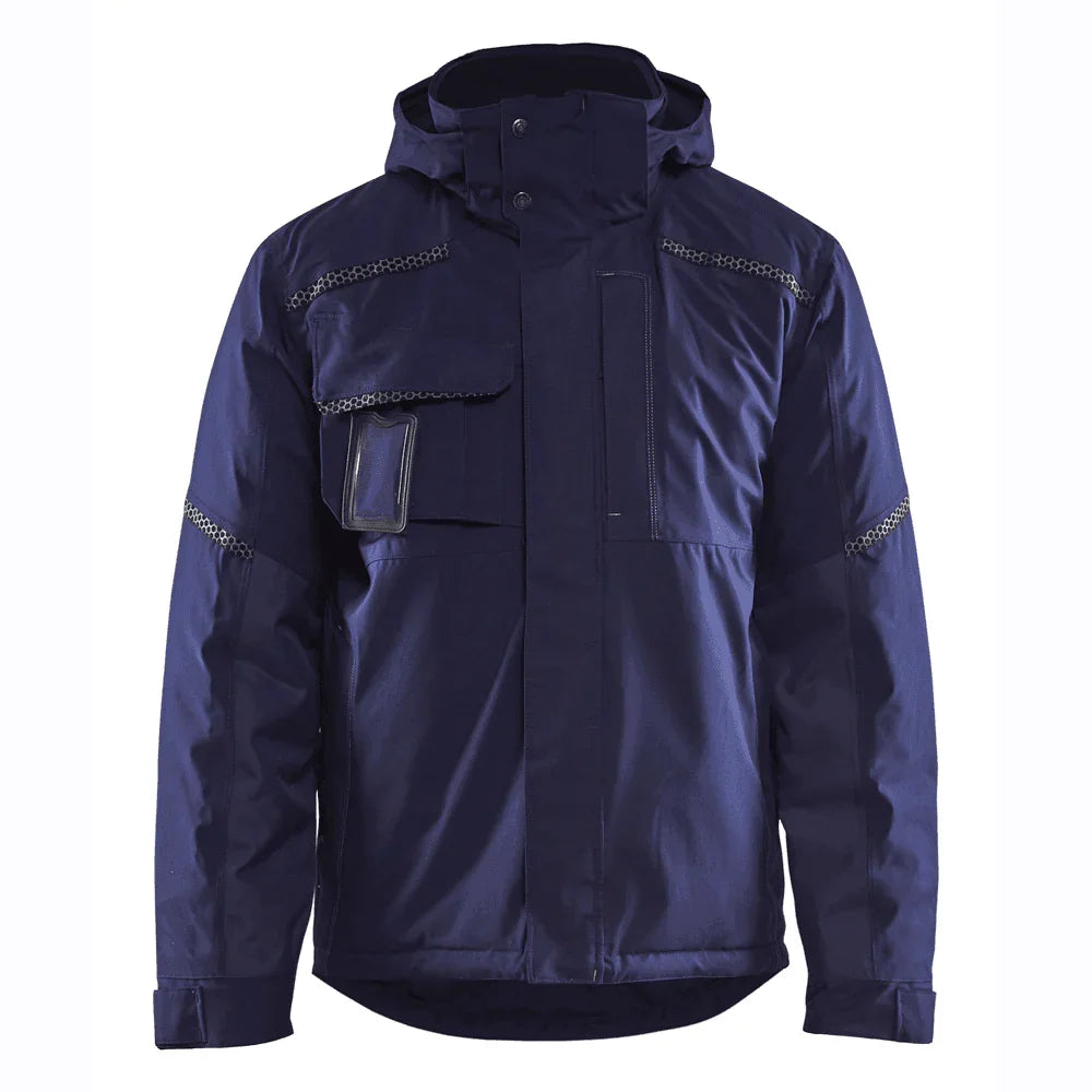 Blaklader 4881 Waterproof and Windproof Winter Jacket Hooded Navy Blue Large