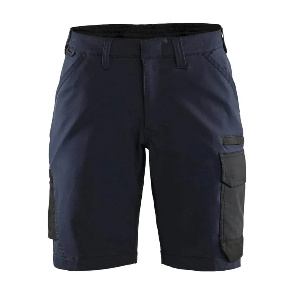 Blaklader 7123 4-Way Stretch Womens Service Shorts Black/Dark grey / UK 14, Regular Leg