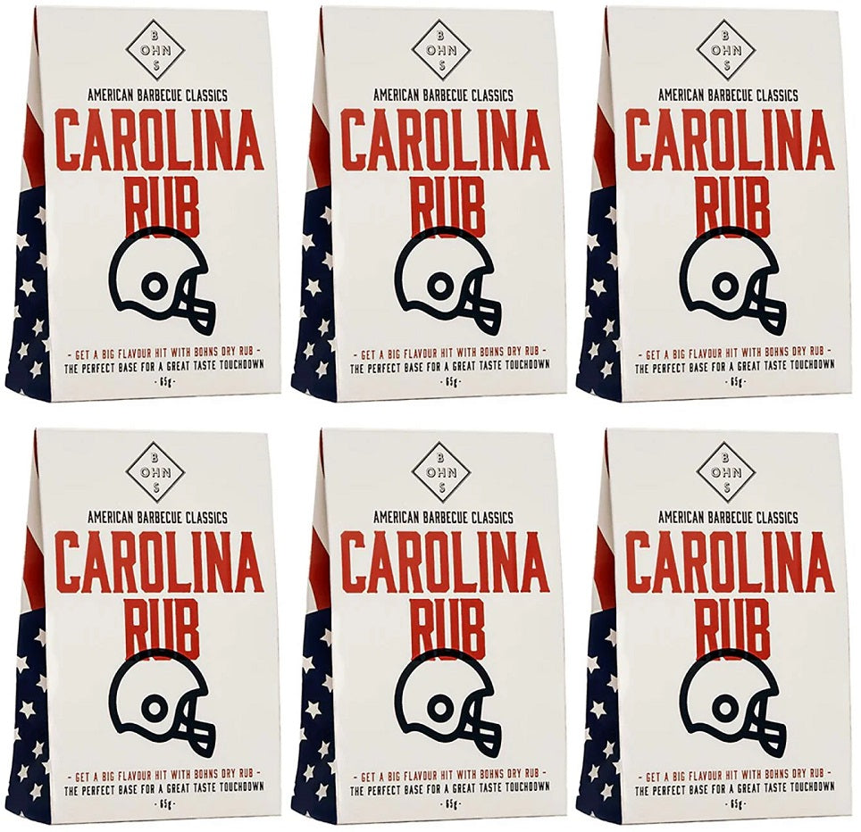 6 x Bohns Carolinas Rub American Classic Rub - 60g