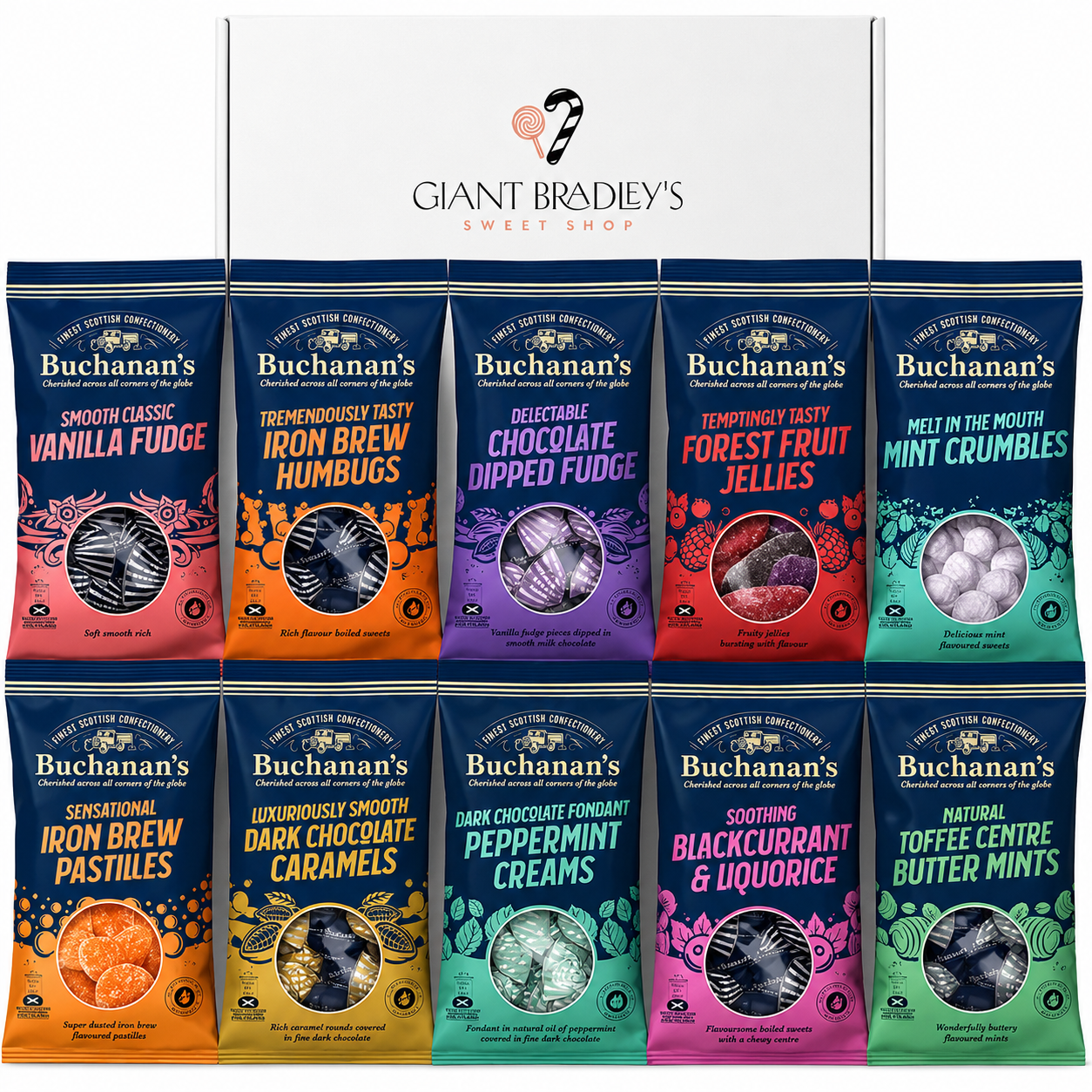 Buchanan's Sweet Shop Box (10 x 140g Bags)