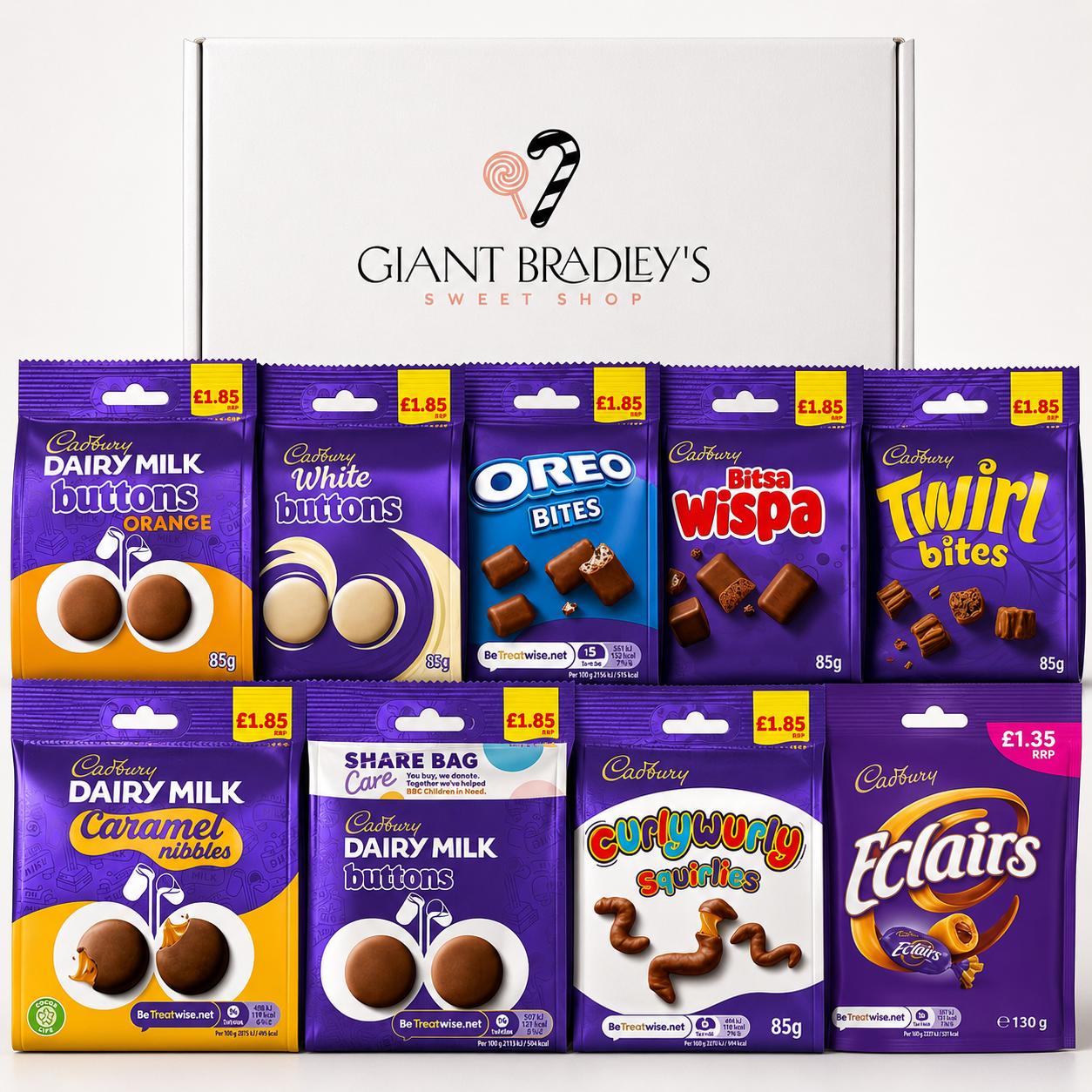 Cadbury Bag Sweet Shop Box (9 Bags)