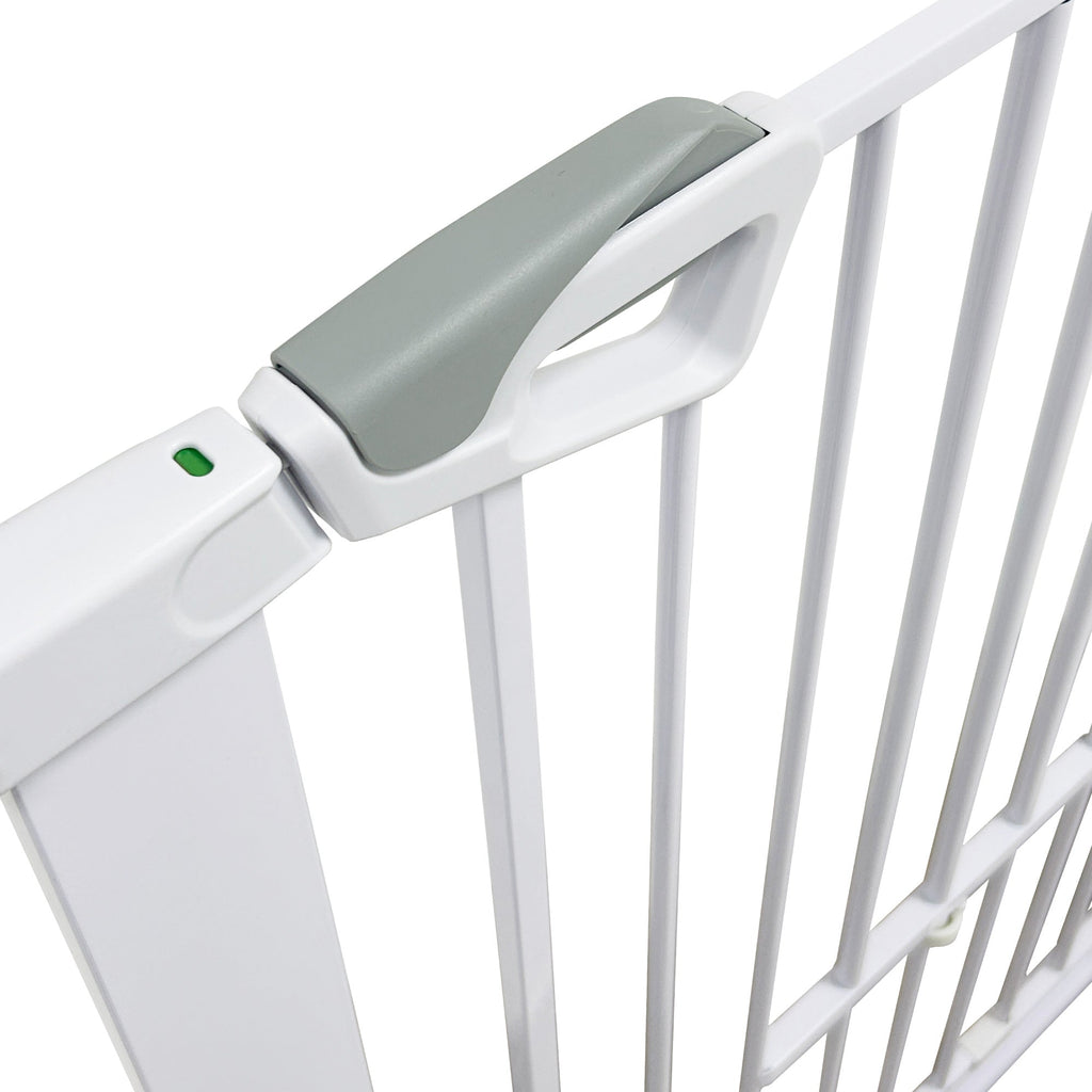 Callowesse Akita Extra Tall Baby & Pet Pressure Fit Door & Stair Safety Gate with Pet Opening | 75-82cm x H99cm - White