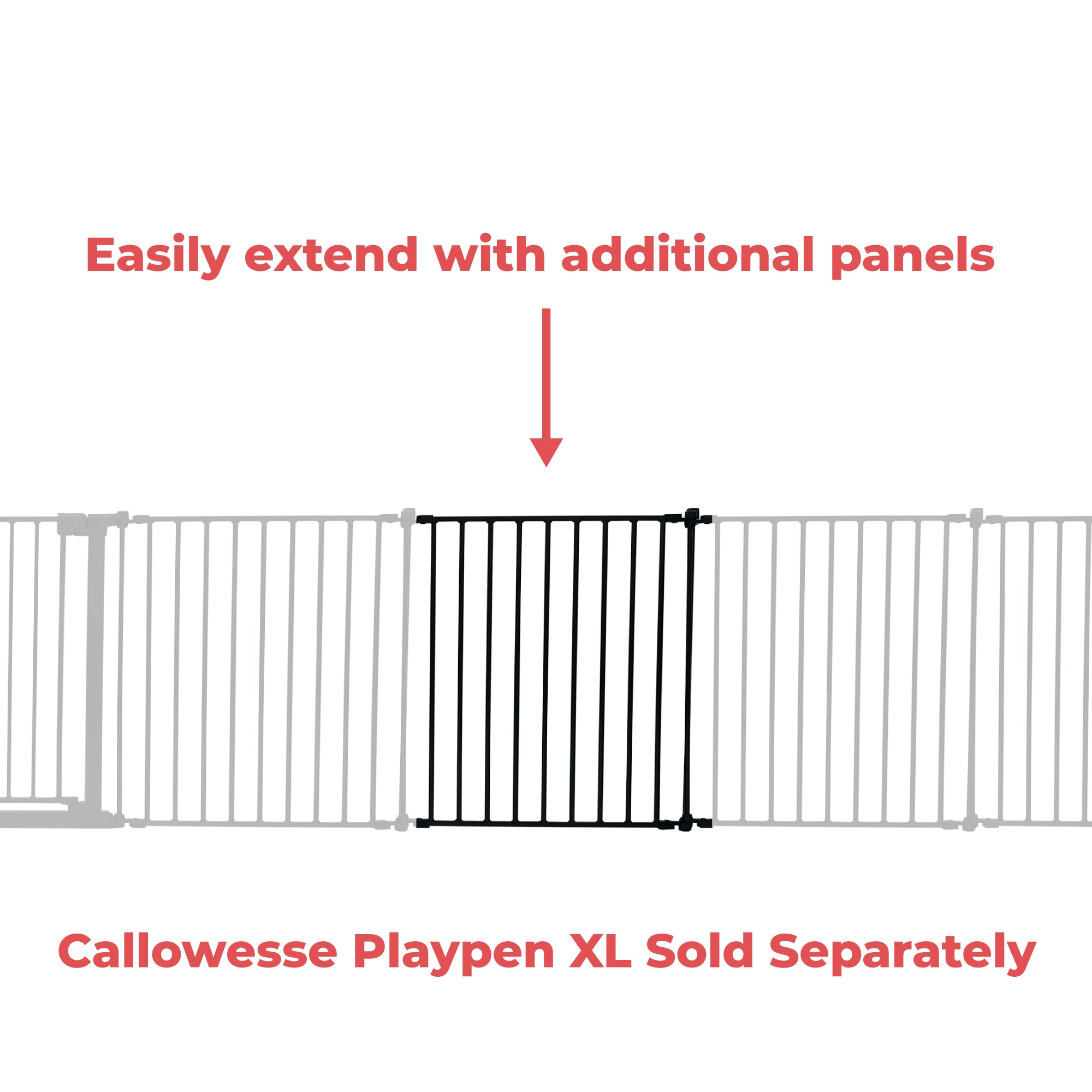 Callowesse XL Hexagonal Playpen 67.5cm Additional Panel - Black