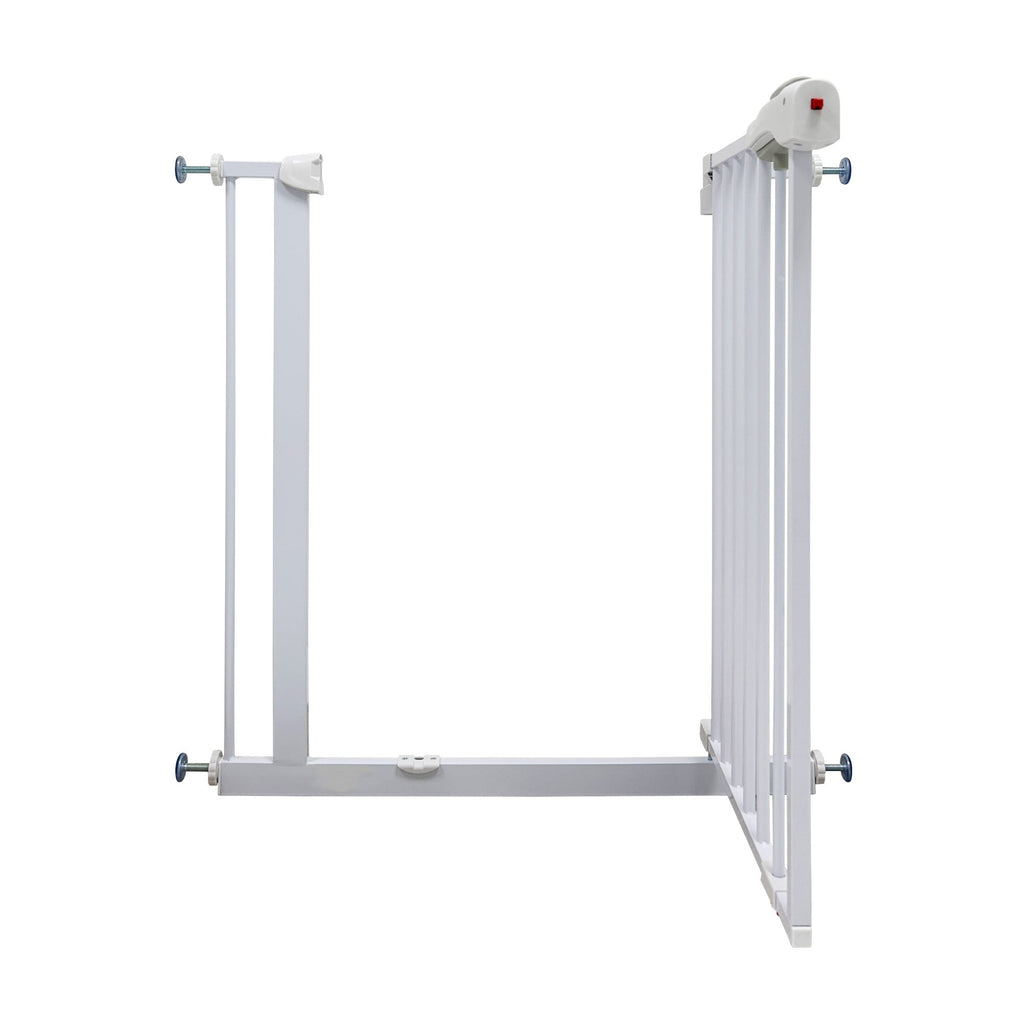 Callowesse Shiba Easy Close Baby & Toddler Pressure Fit Door & Stair Safety Gate | 75-85cm x H78cm - White