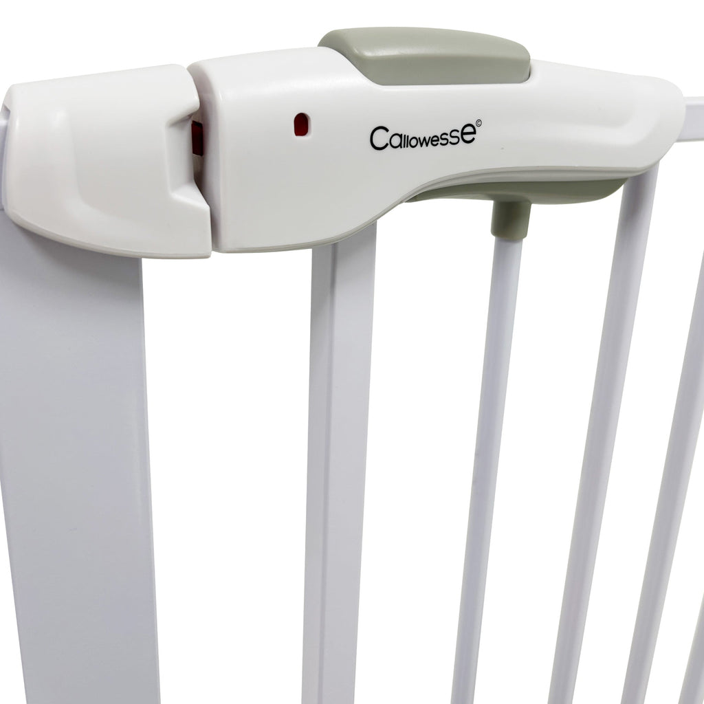 Callowesse Shiba Easy Close Baby & Toddler Pressure Fit Door & Stair Safety Gate | 75-85cm x H78cm - White