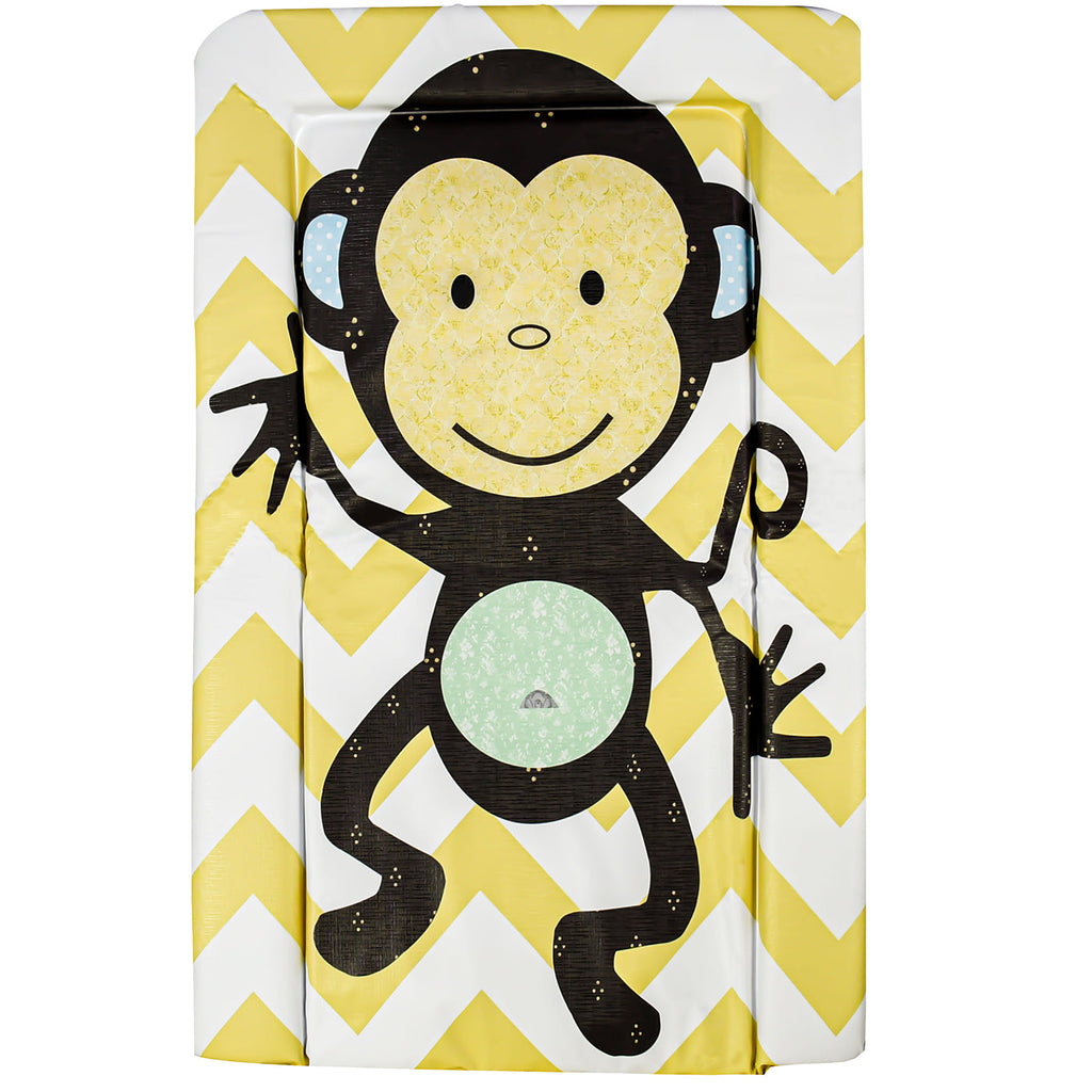 Callowesse Soft Foam Baby Changing Mat - Monkey Chevron