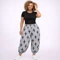 Cross Print Loose Fit Harem Pants