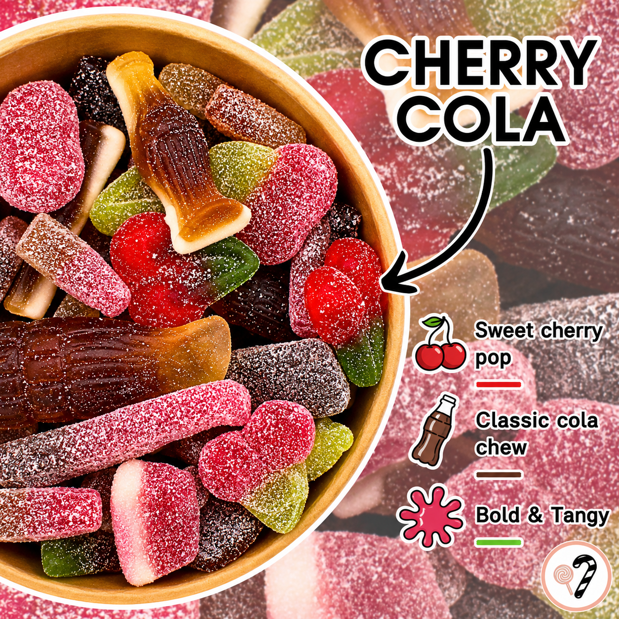 Cherry Cola Candy Salad Bowl 700g